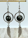 Boucles d’Oreilles Plume & Pissenlit – Acier Inoxydable | Bijou Léger, Élégant & Poétique
